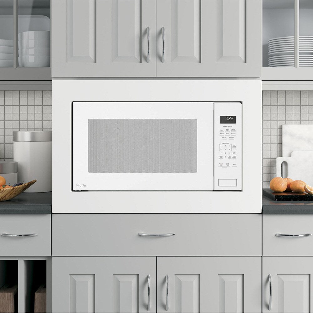 2.2 CuFt Built-In Sensor Countertop Microwave in White