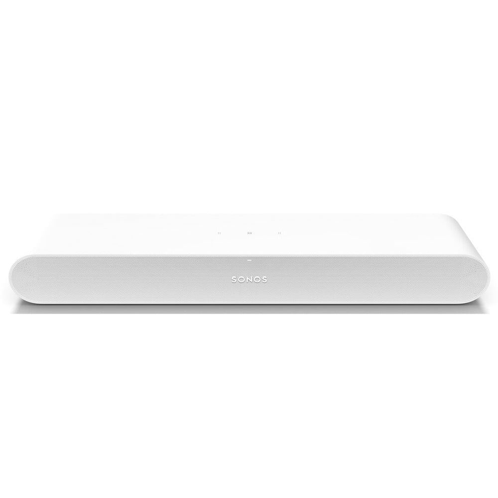2.0 Channel Ray Soundbar and Two Era 100 Wireless Speaker Package - White