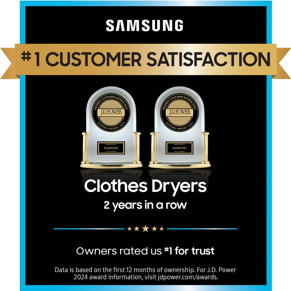 7.5 CuFt Smart Steam Sanitize+ Ivory Electric Dryer with Sensor Dry