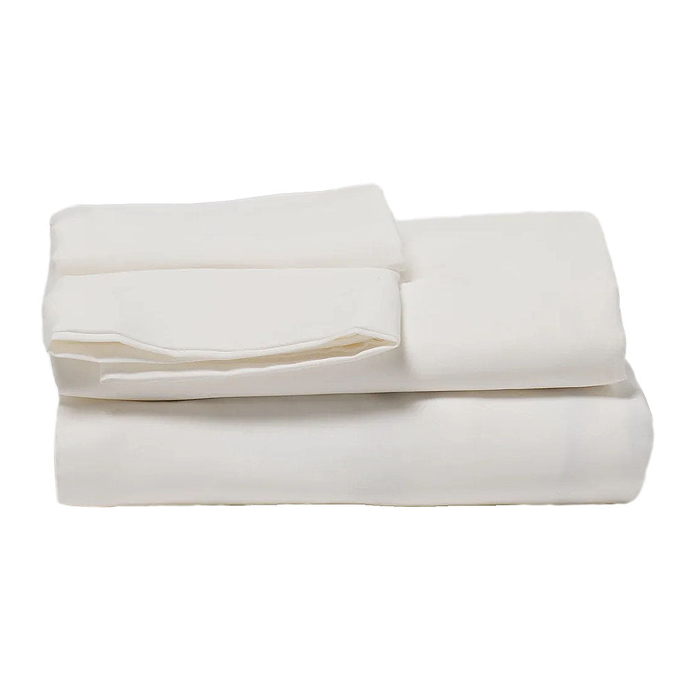 100% Pima Cotton Queen Sheet Set in White | Luxuriously Silky and Lasting Comfort
