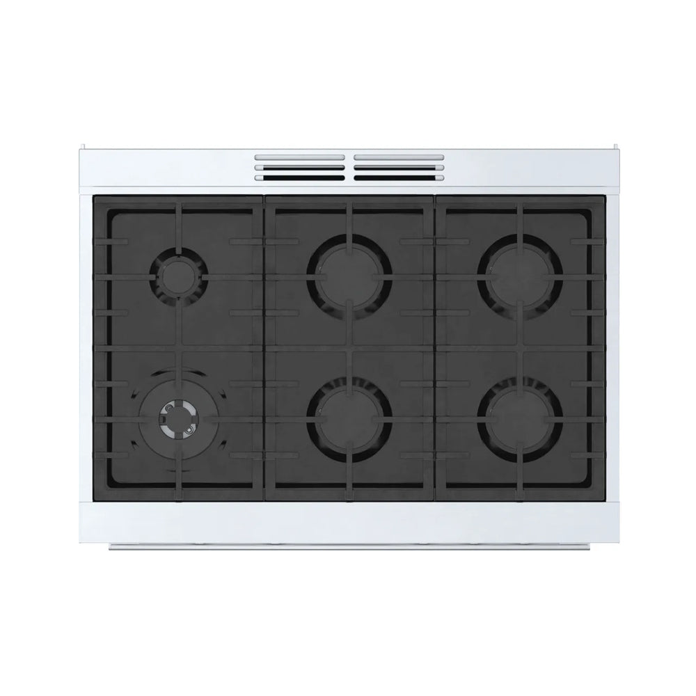 3.7 Cu Ft 800 Series Freestanding 6-Burner Front Control Dual Fuel Convection Gas Range - Stainless Steel