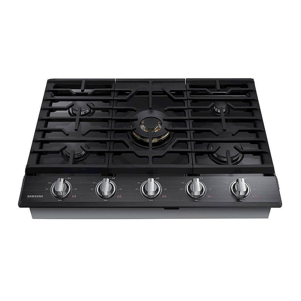 30-Inch Smart Gas Cooktop with 22K BTU Dual Power Burner in Black Stainless Steel