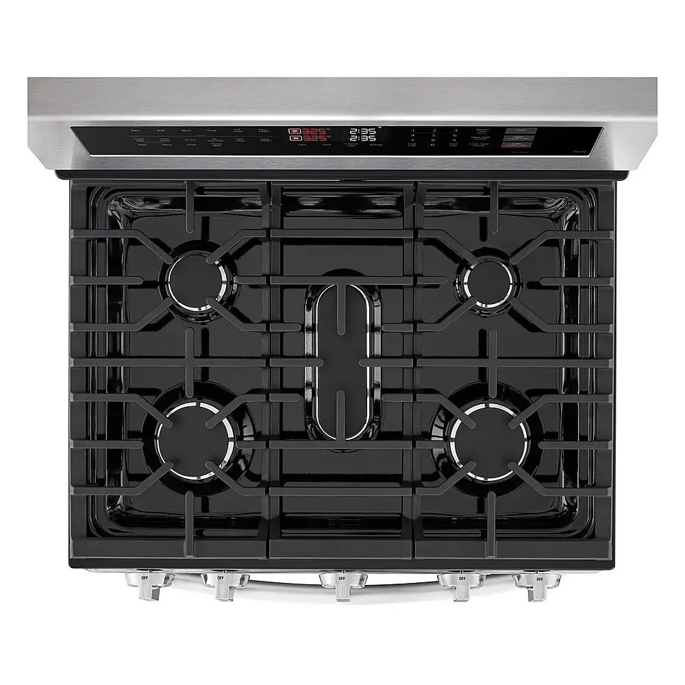 6.9 CuFt Smart Double Oven Gas Range in Stainless Steel