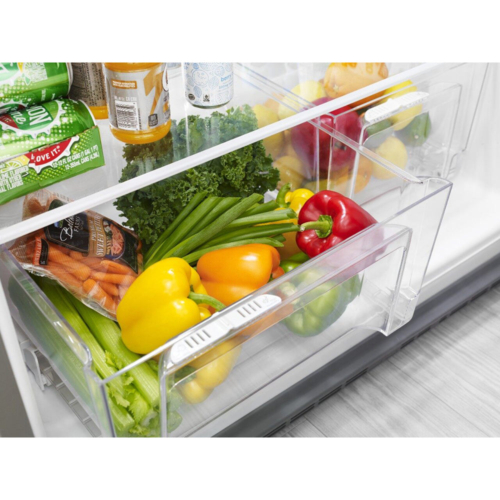 21.3 CuFt Top-Mount Refrigerator in Black Stainless with Dairy Bin