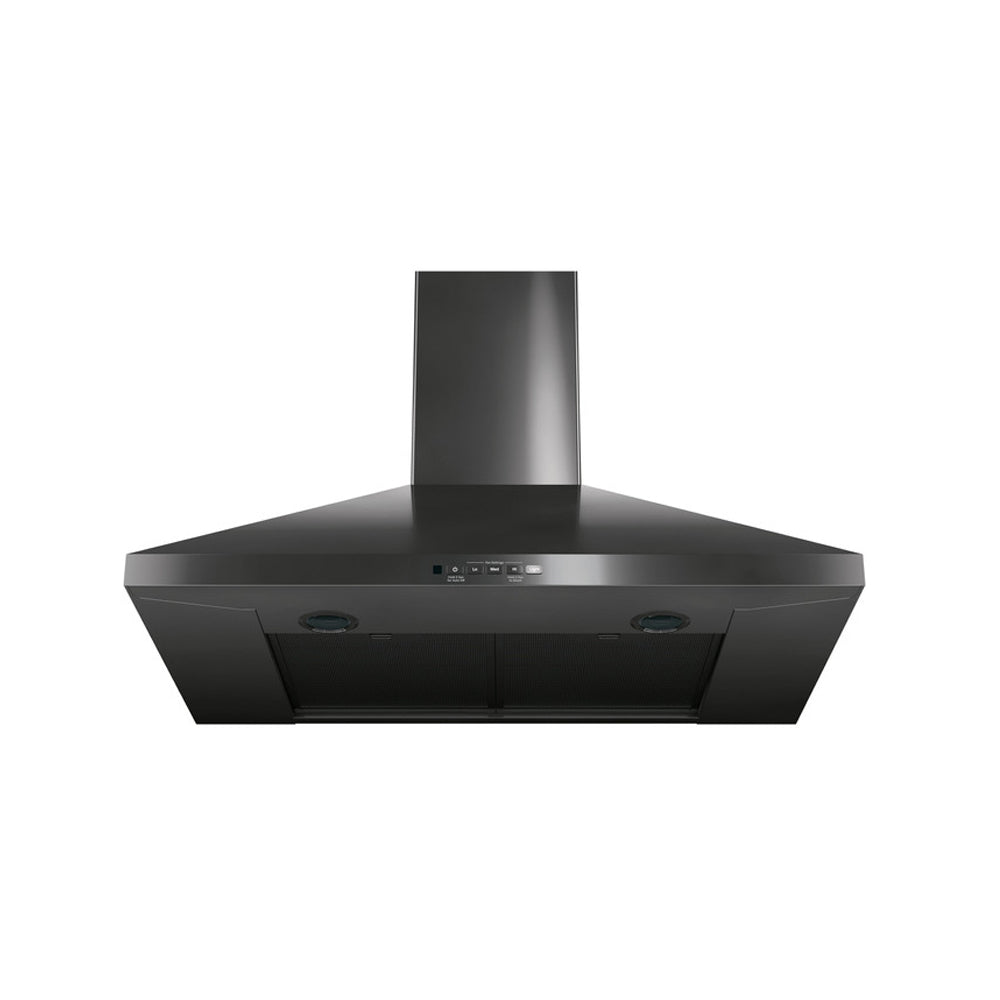 30-inch Wall Mount Chimney Hood - Black Stainless Steel
