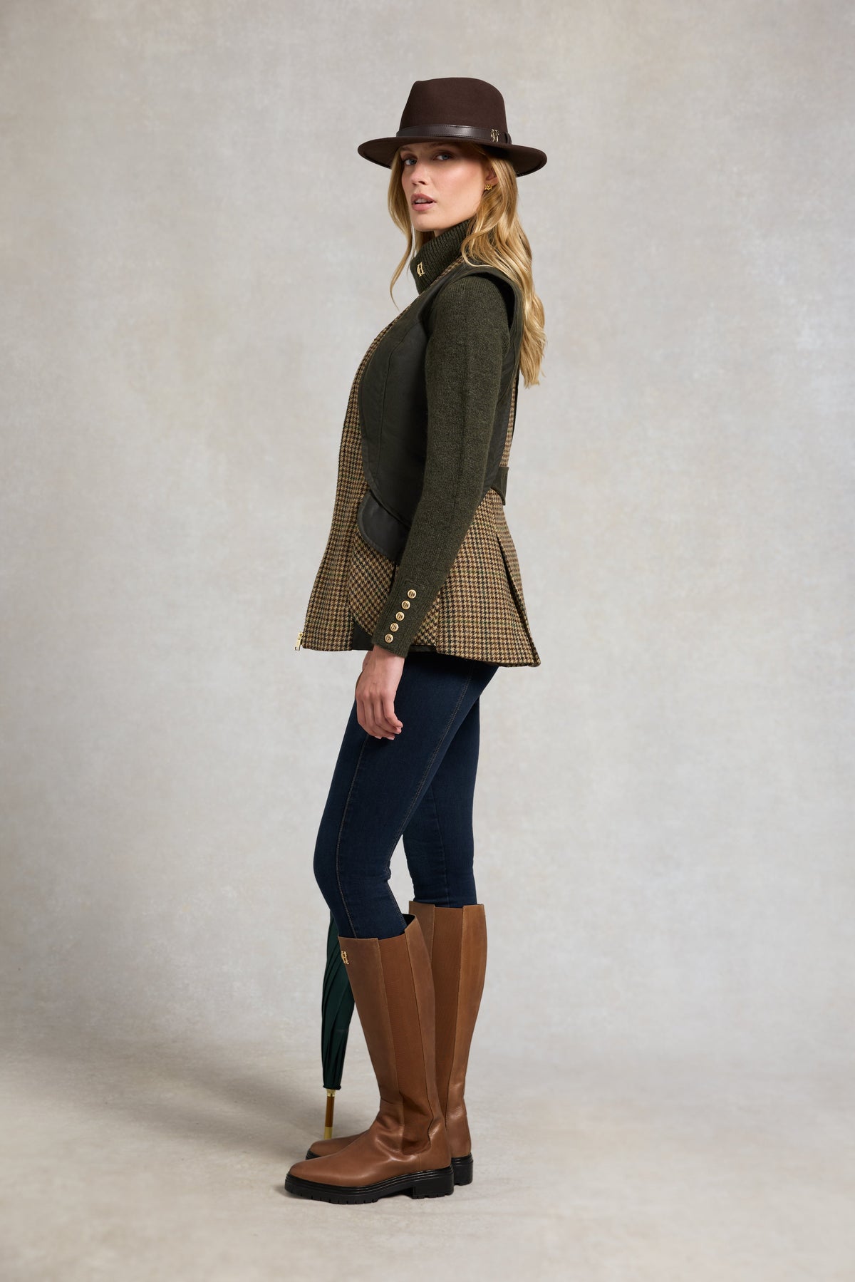 Field Vest (Hailes Green Tweed)
