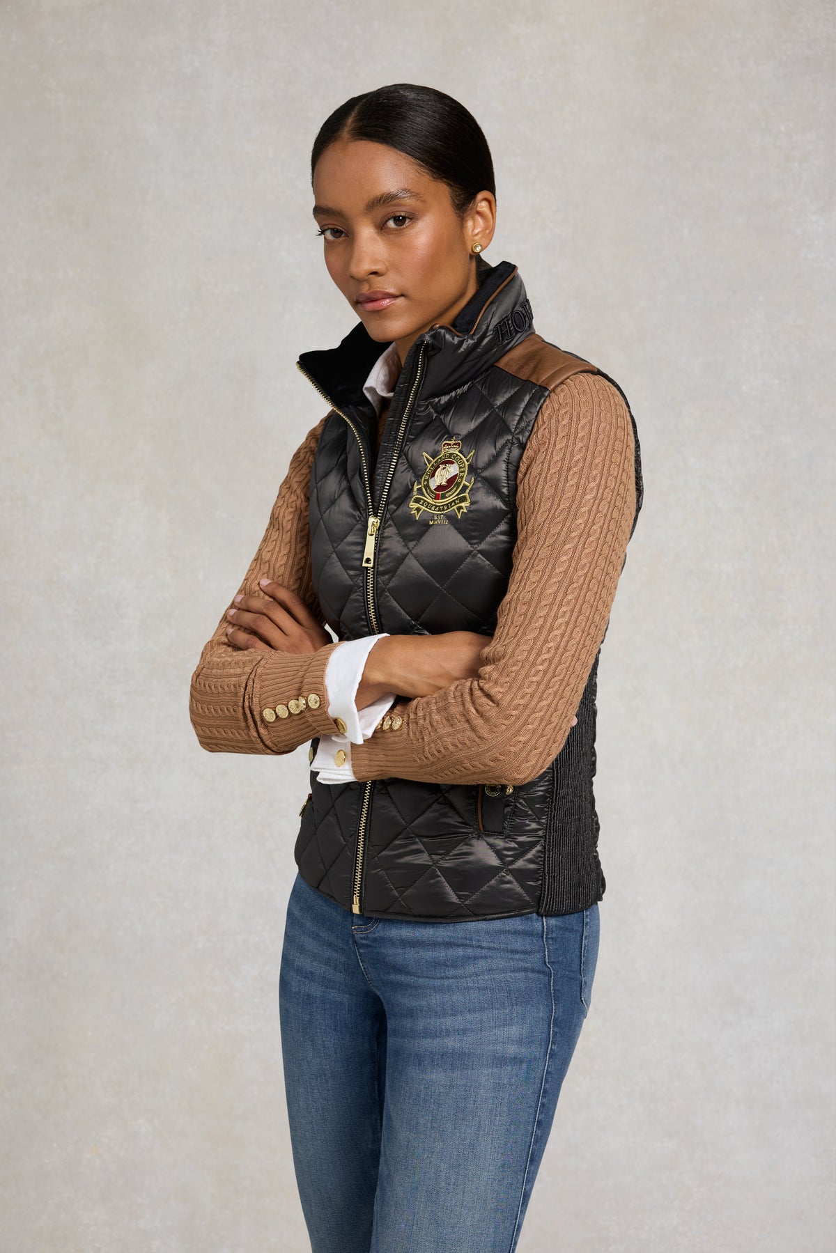 Diamond Quilt Classic Gilet (Khaki)