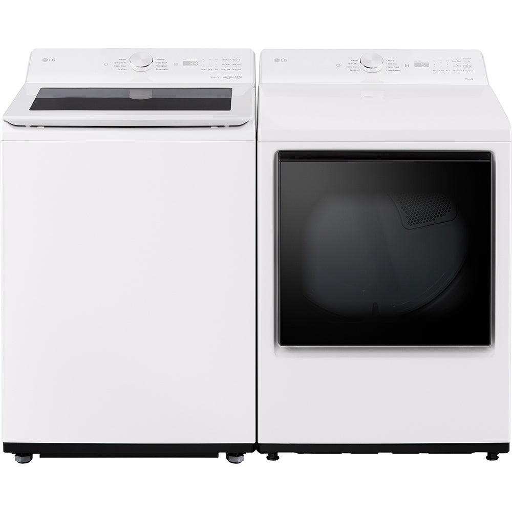 5.0 CuFt Smart Top Load Washer with 7.3 CuFt Electric Dryer in Alphine White