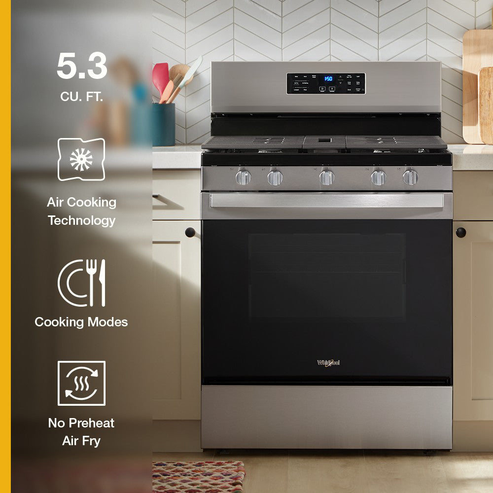 5.0 CuFt Gas Range in Stainless Steel