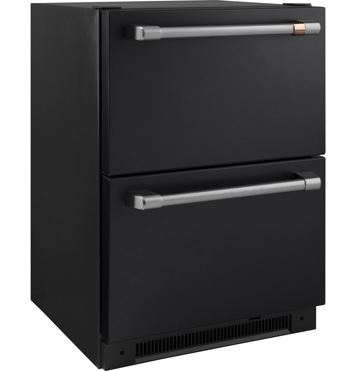 5.7 CuFt Double-Drawer Compact Refrigerator in Matte Black with Electronic Controls