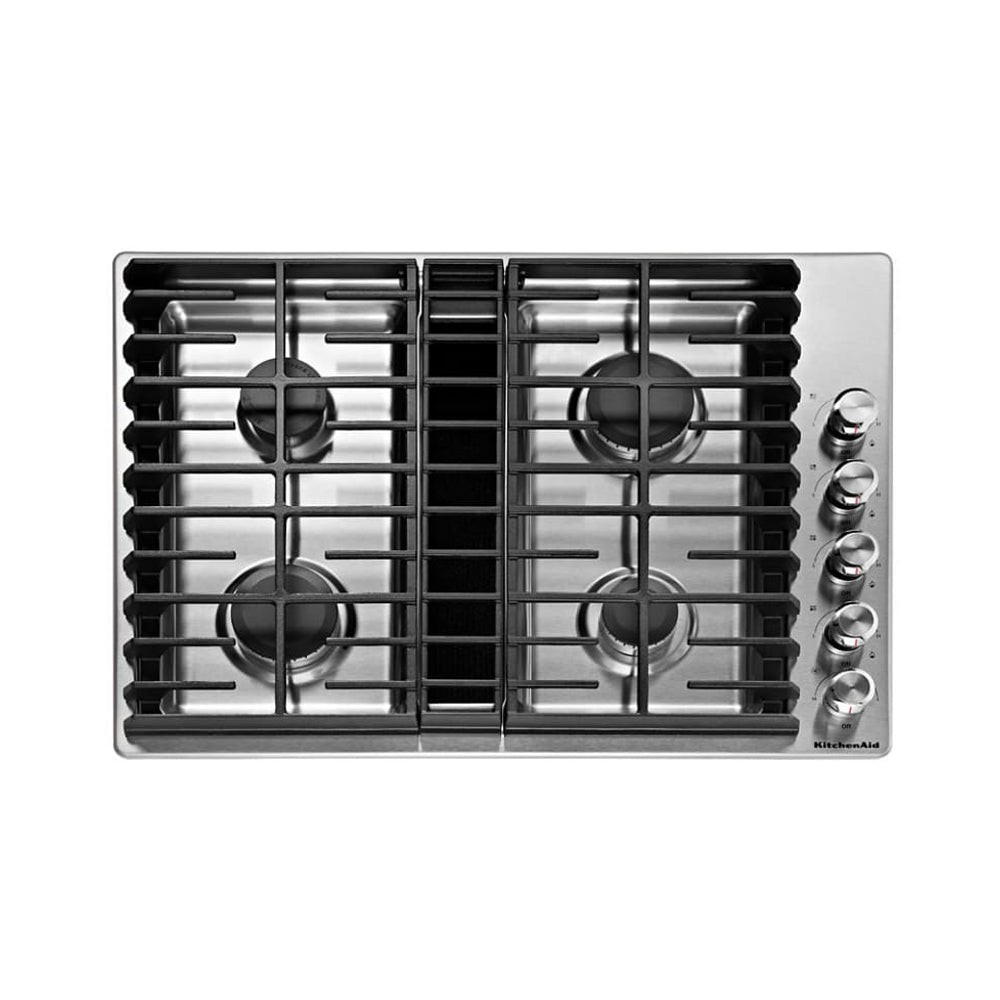 30-Inch 4 Burner Gas Downdraft Cooktop - Stainless Steel