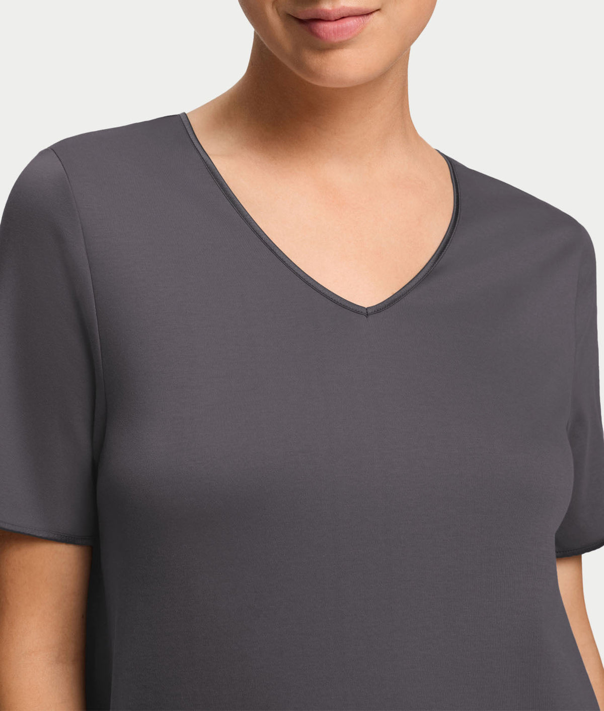 Cotton Silk V-Neck Cotton Nightgown