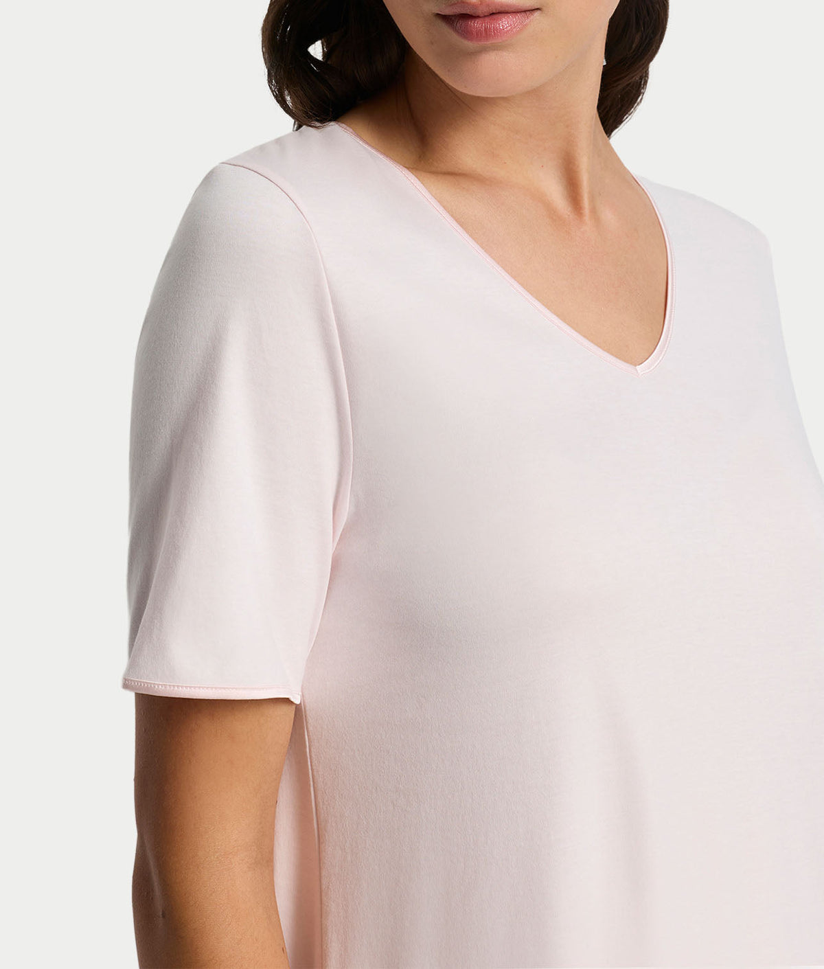 Cotton Silk V-Neck Cotton Nightgown