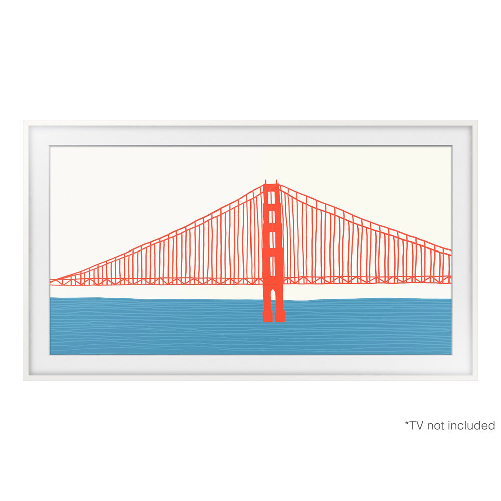 43-Inch Customizable Frame Bezel - Modern White