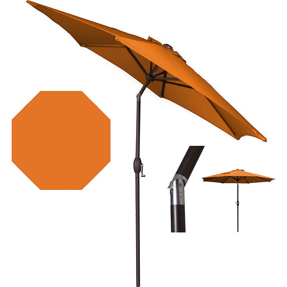 9 Ft Alum Patio Umbrella - Orange