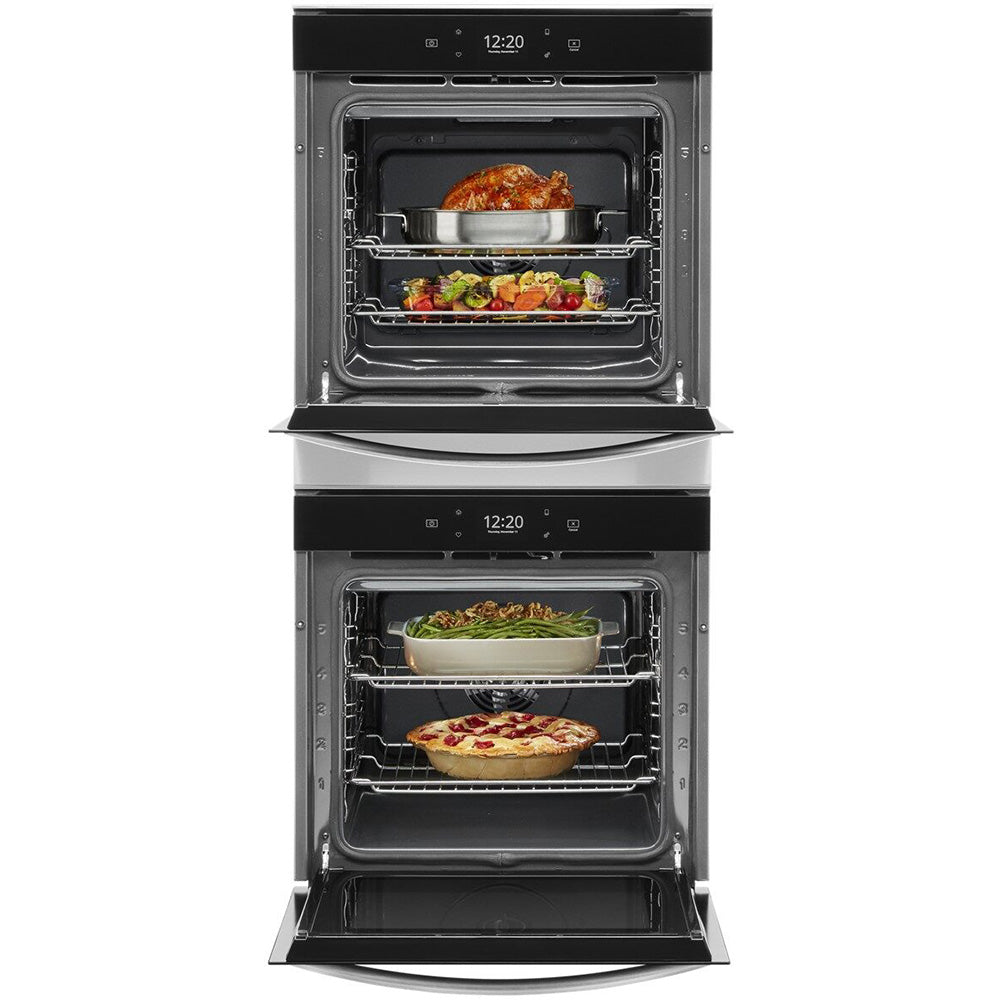 24" Smart Self-Cleaning Electric True Convection Double Wall Oven In Stainless Steel with Convection