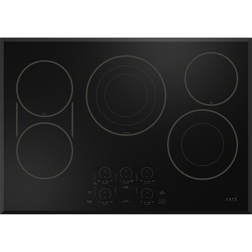 30" Smart 5-Element Electric Cooktop in Black with Power Boil on Tri- and Dual-Ring Elements