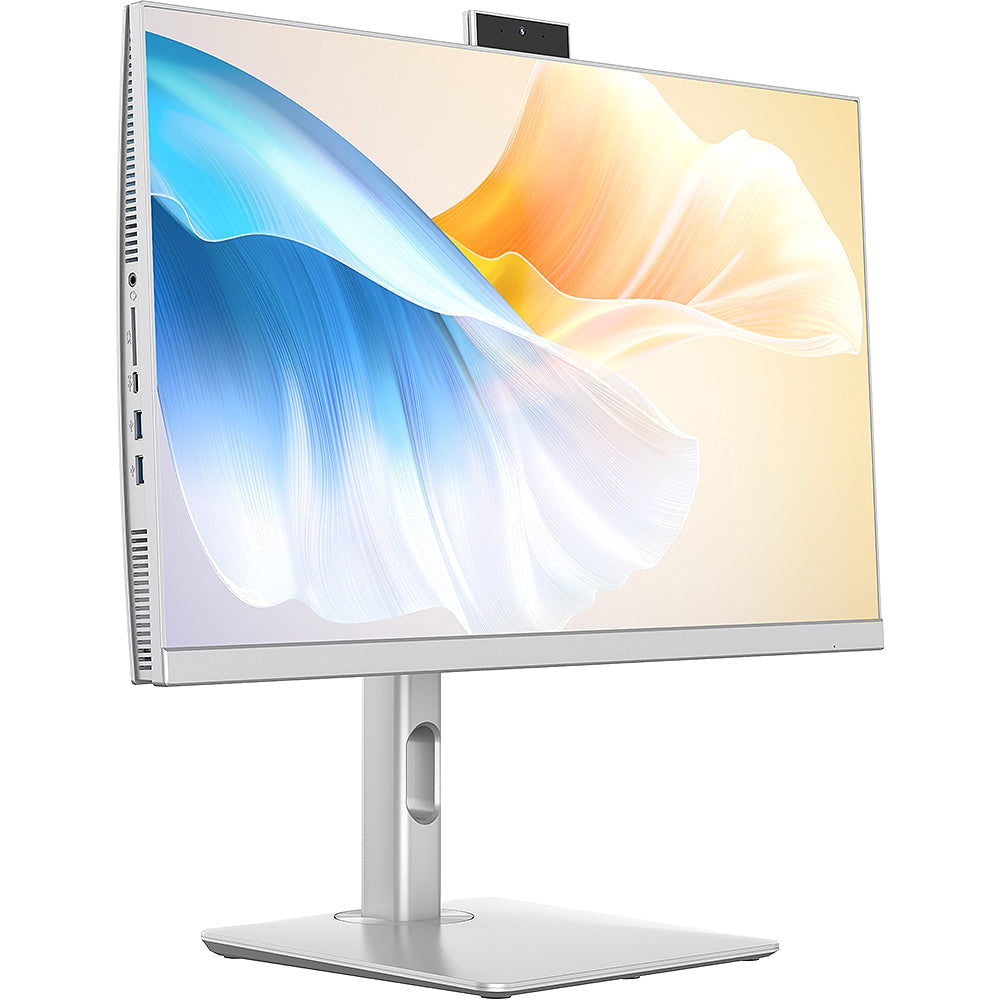 27" Touchscreen Intel N200 Quad Core 4GB Memory 128GB Storage Cortana, 2MP Webcam Windows 11 Home (S Mode) All-in-One Desktop - Gray (Refurbished )