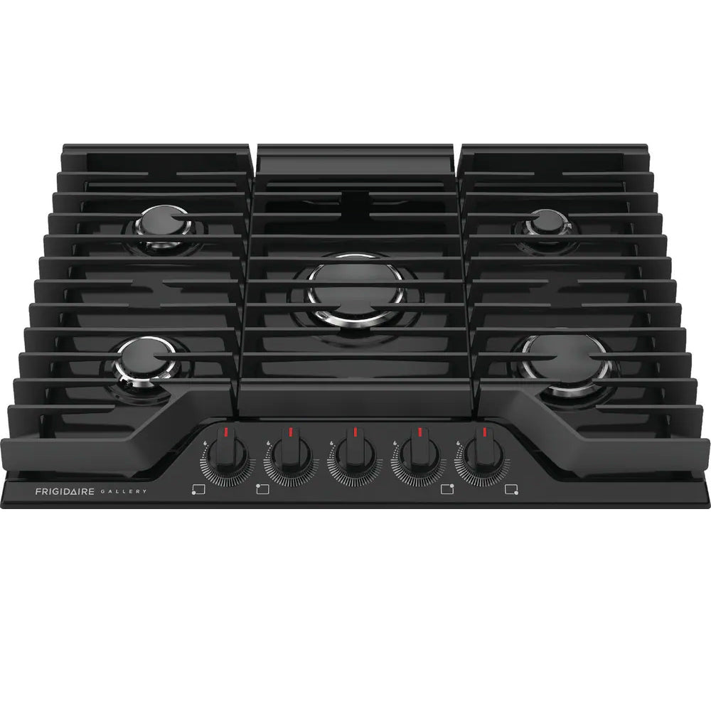 30" Gas Cooktop in Black with Bright Backlit LED Knobs