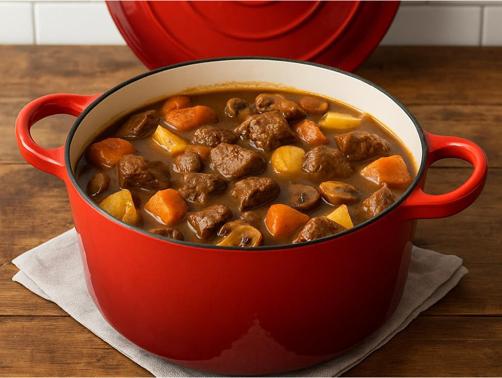 3-Quart Enameled Cast Iron Dutch Oven - Red