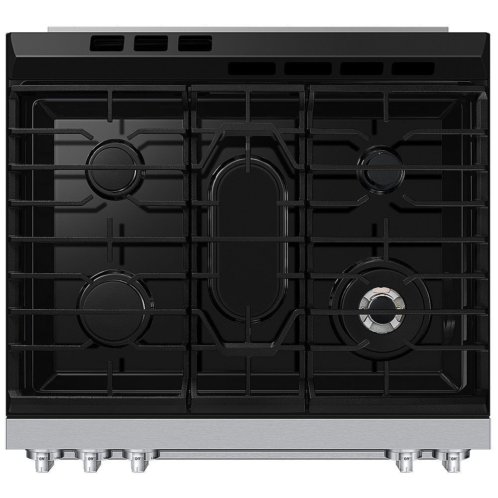 Bespoke 6 CuFt Smart Slide-In Gas Range in Stainless Steel