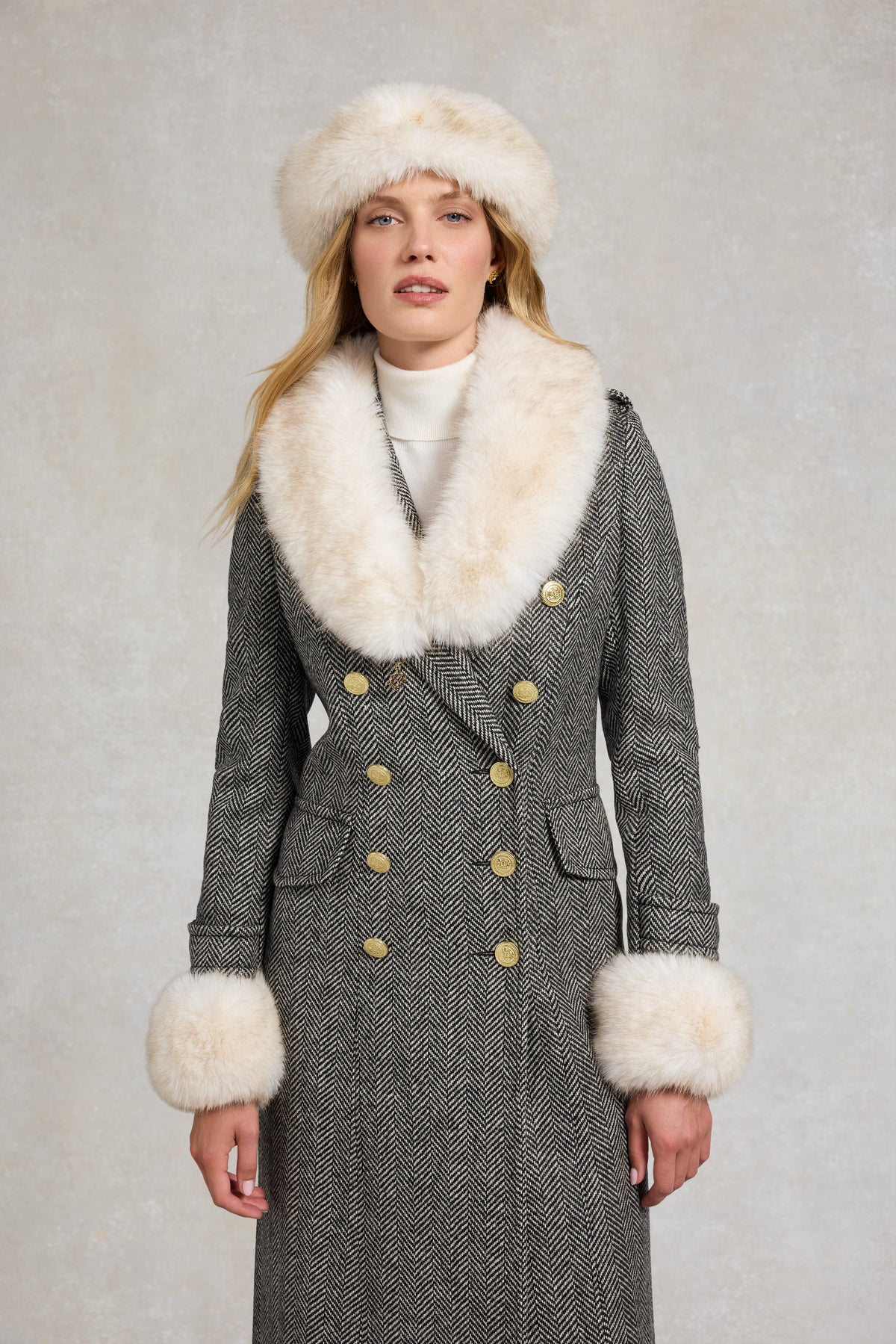 Faux Fur Headband (Cream)
