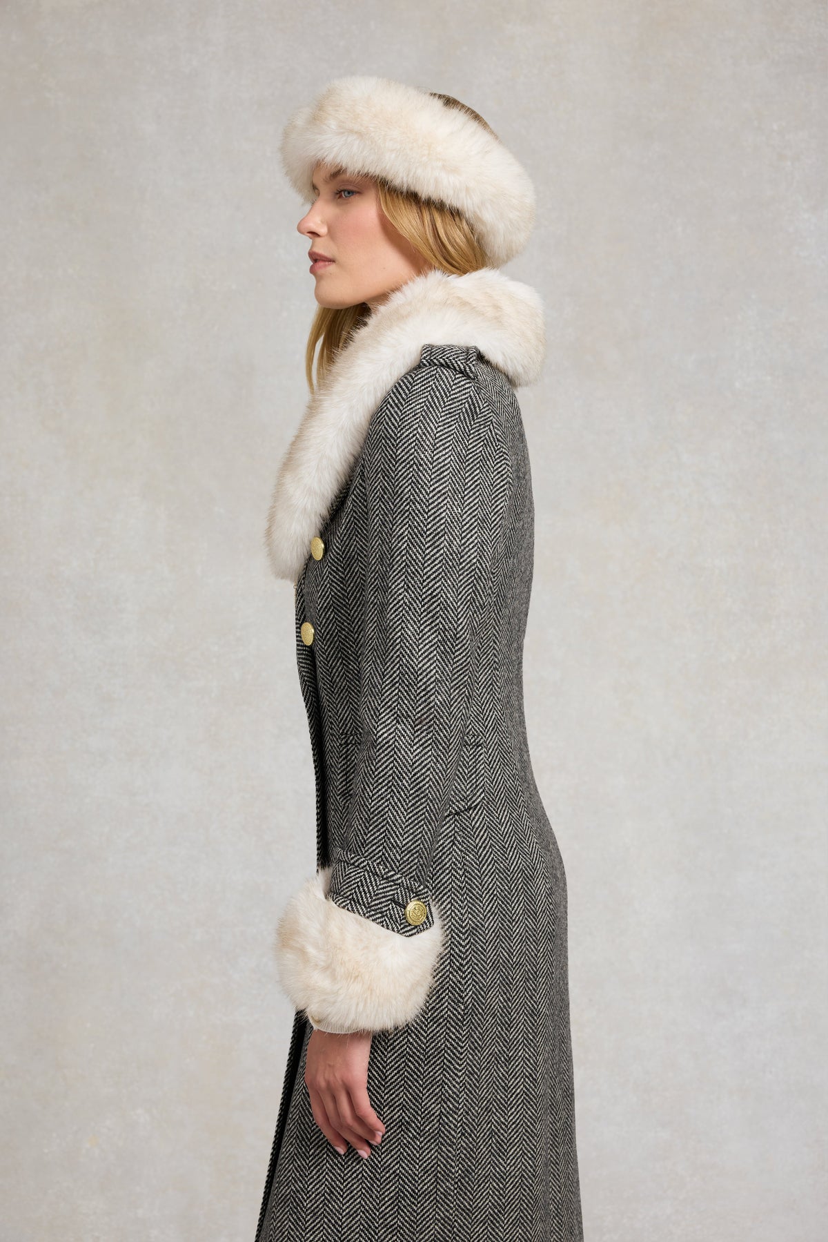 Faux Fur Headband (Cream)