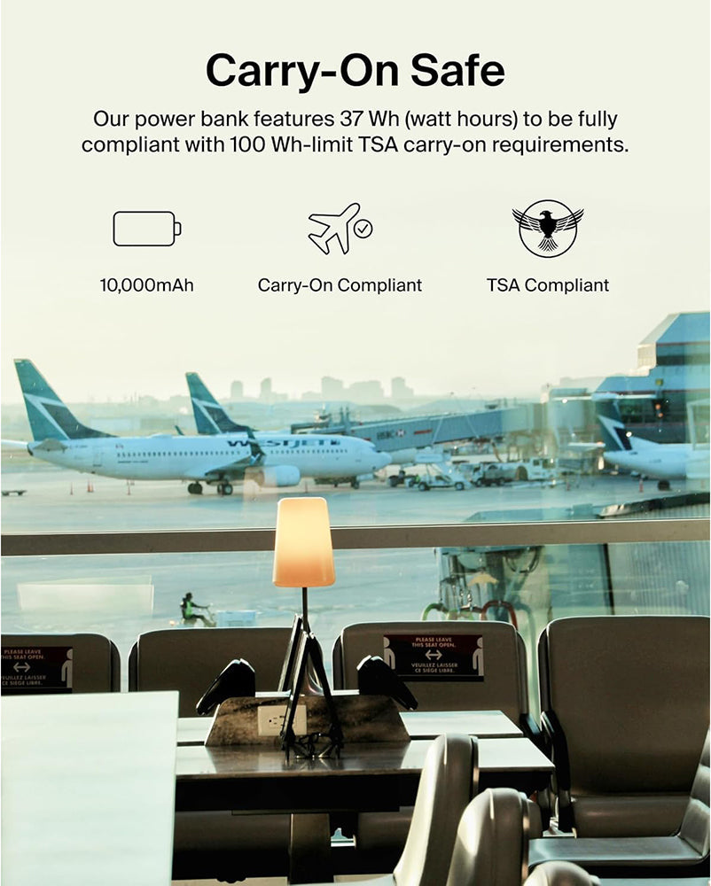 20W Portable Charger Power Bank - Black