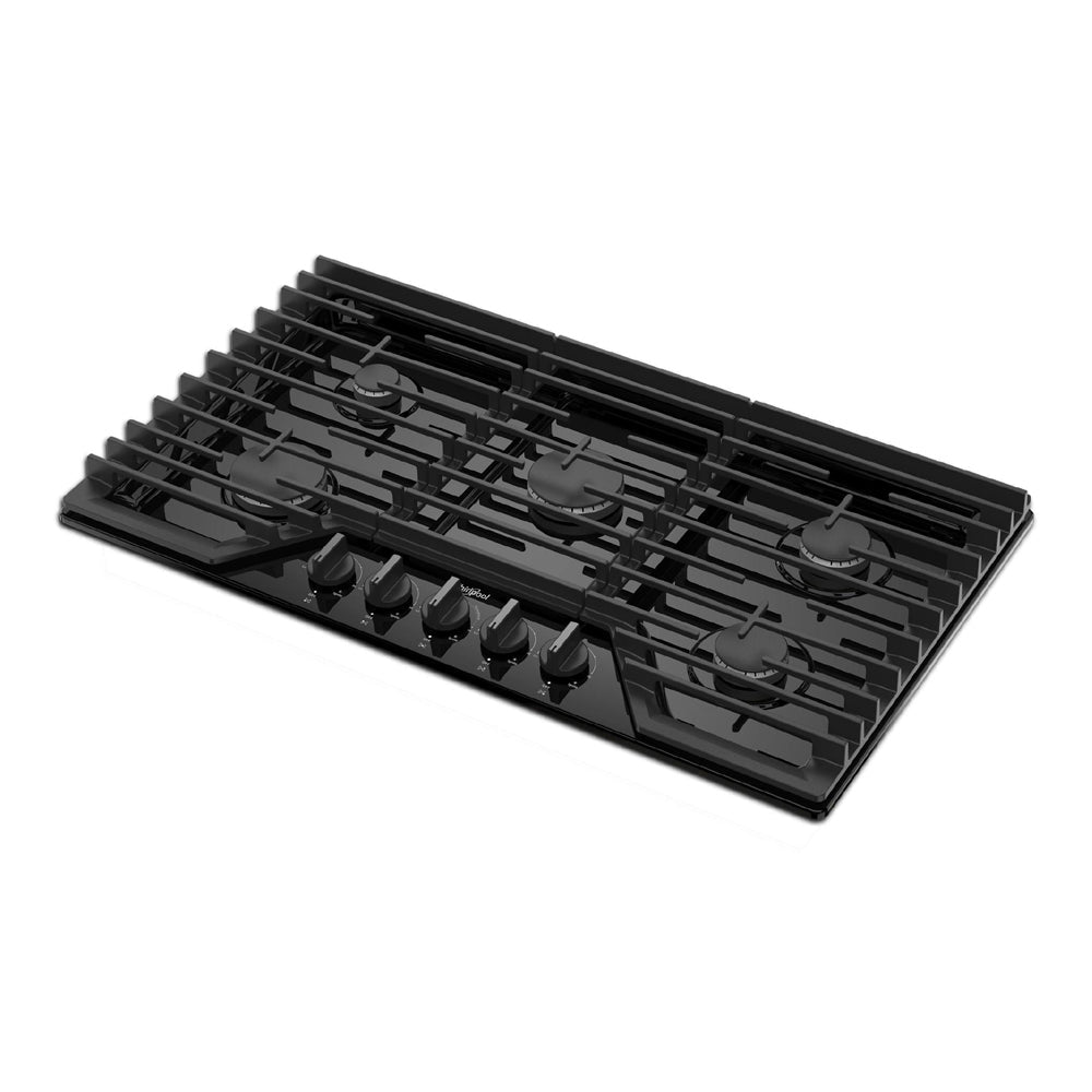 36-inch Gas Cooktop with Speed Heat Burner - Black