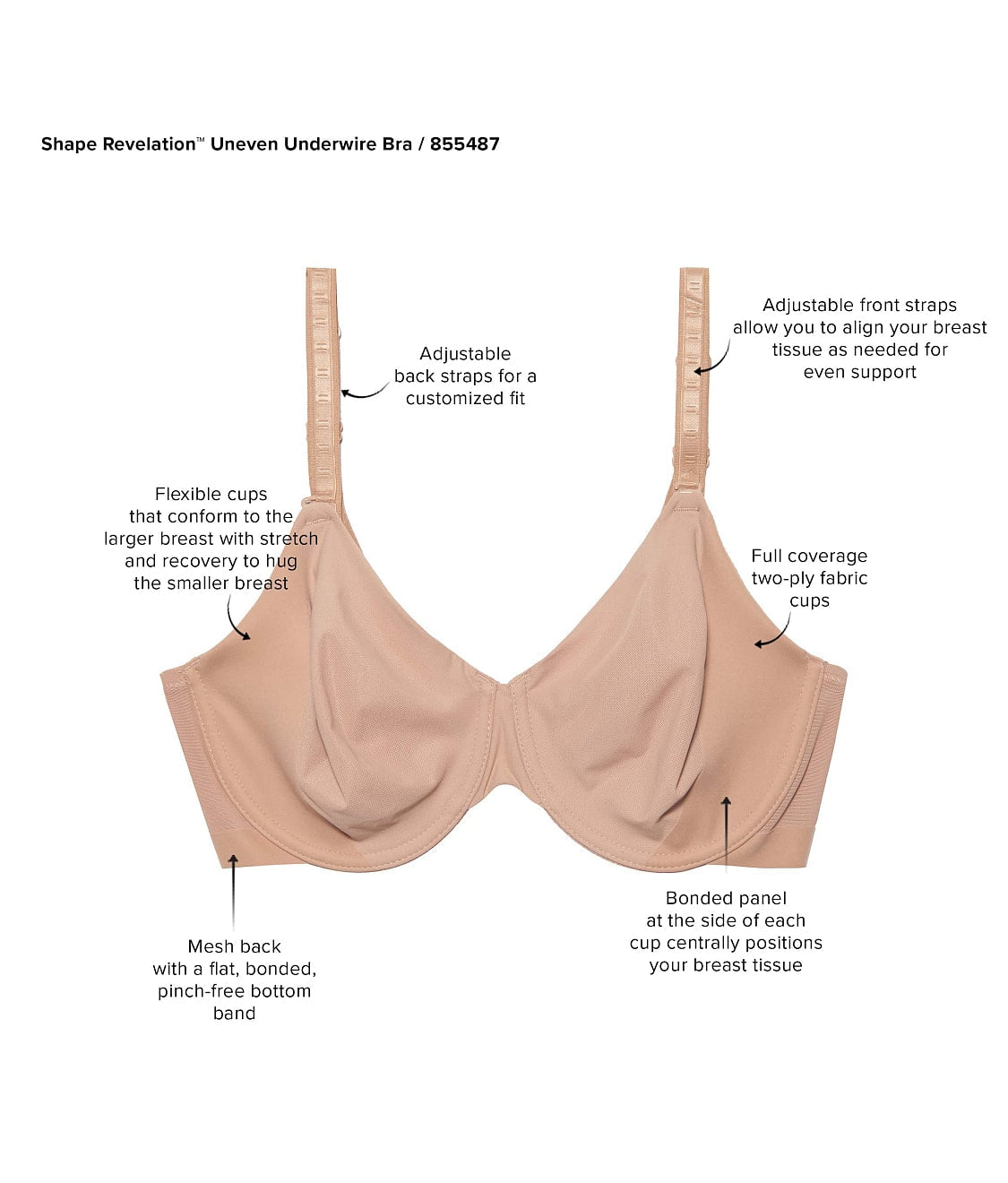 Shape Revelation Uneven Bra