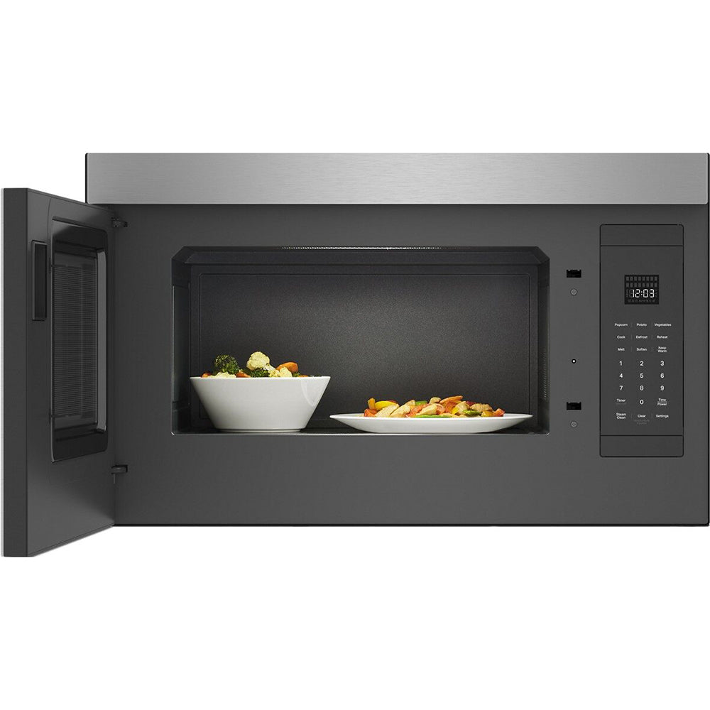 1.1 CuFt 1000 Wattage Over-The-Range Microwave in Stainless Steel with Flush Built-In Design