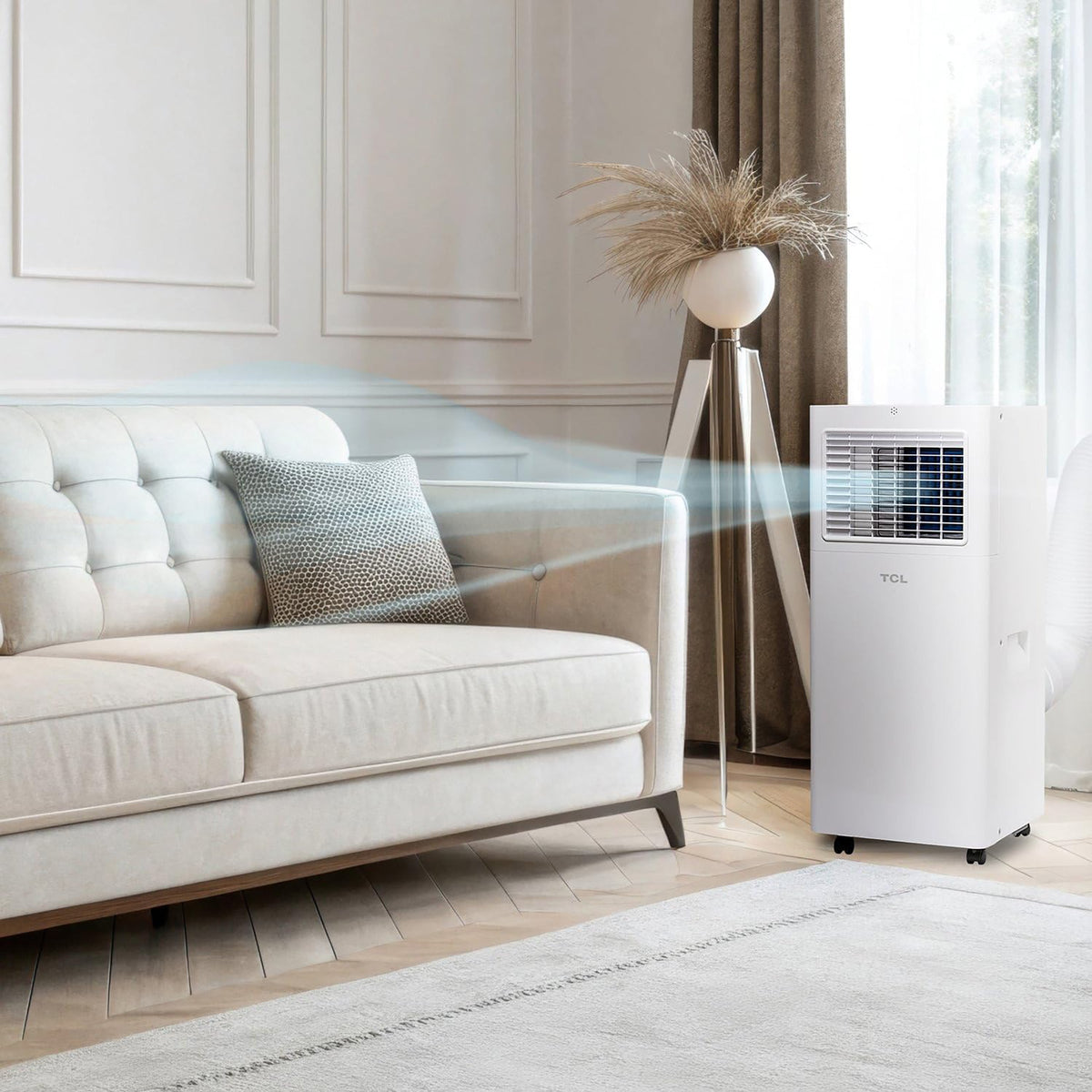 6,000 BTU Smart Portable Air Conditioner with Fan & Dehumidifier