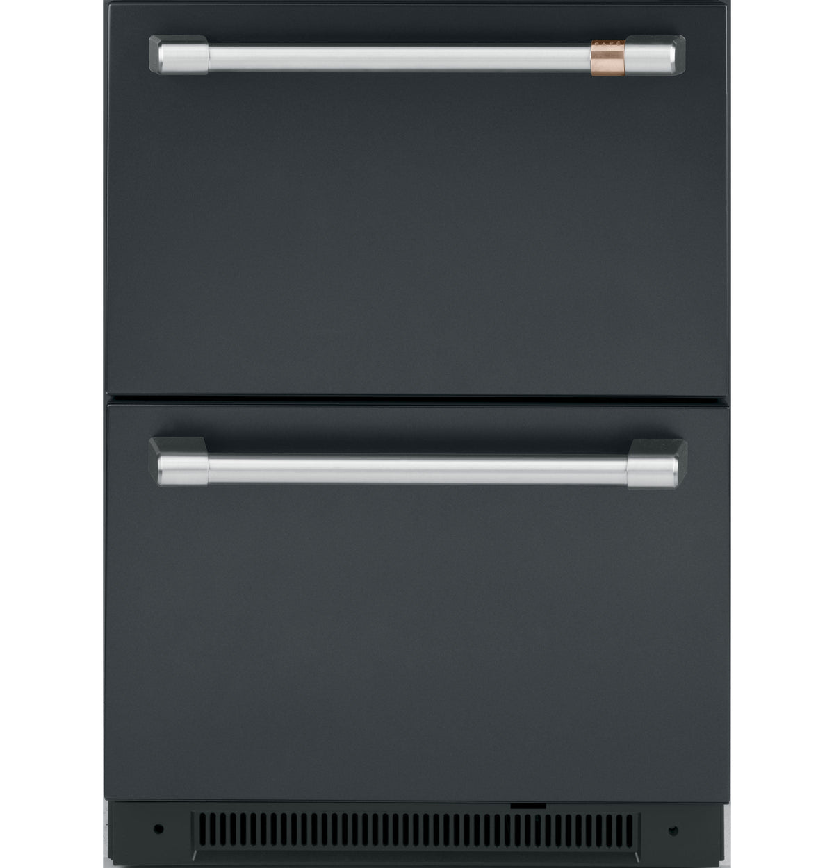 5.7 CuFt Double-Drawer Compact Refrigerator in Matte Black with Electronic Controls