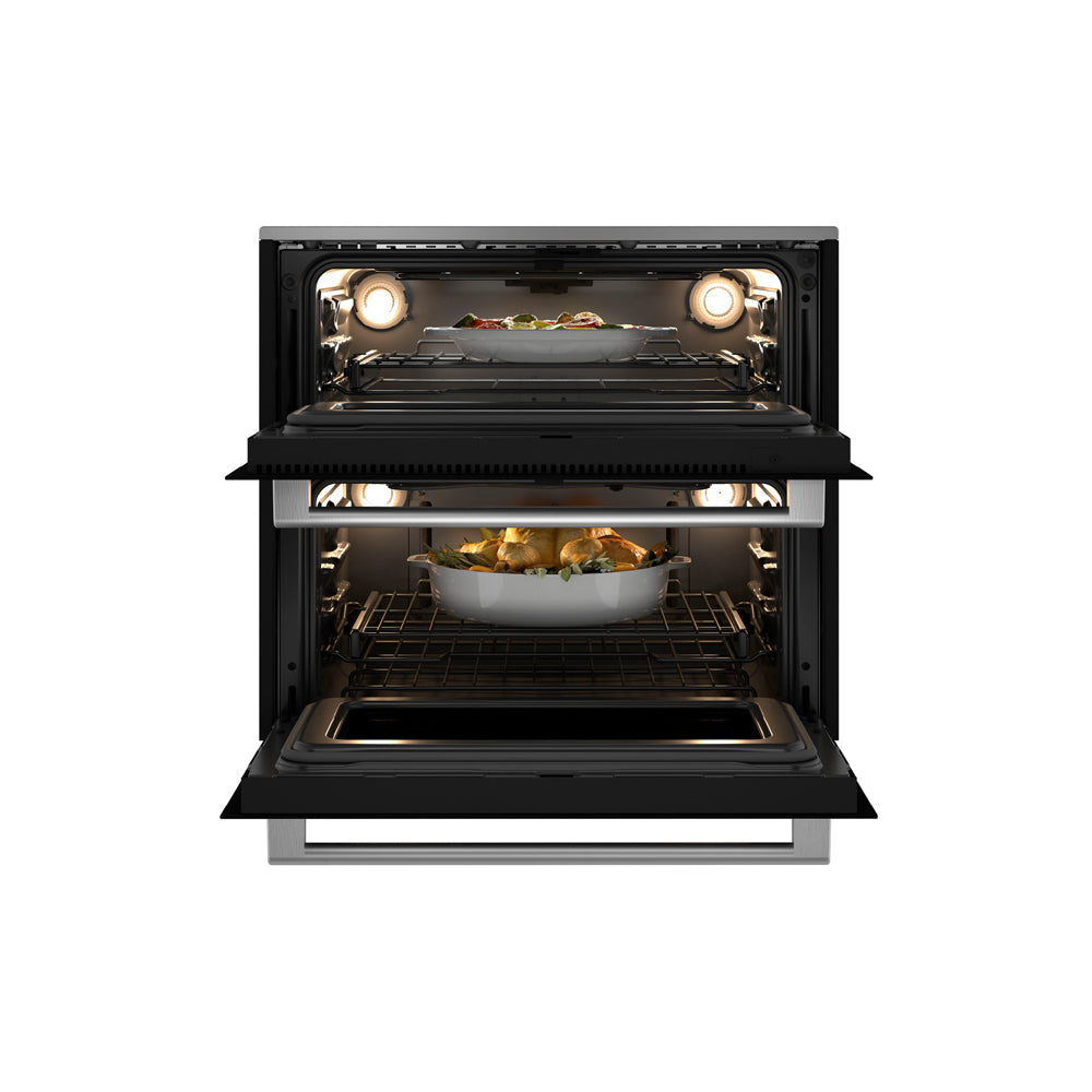 30-inch Smart Self Cleaning True European Convection Twin Flex Single Wall Oven - Platinum Glass