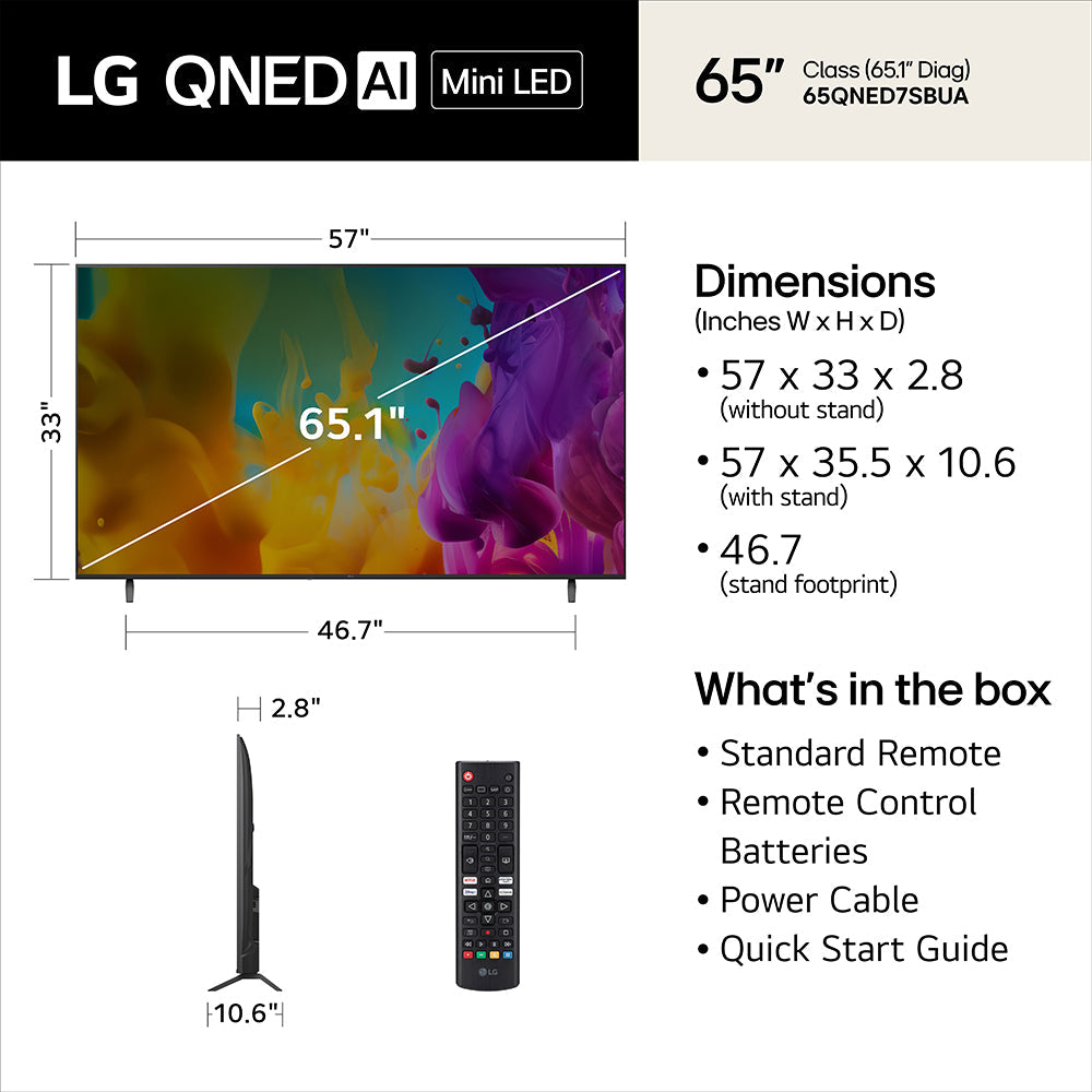 65" Class QNED AI QNED7SB Mini LED 4K Smart TV