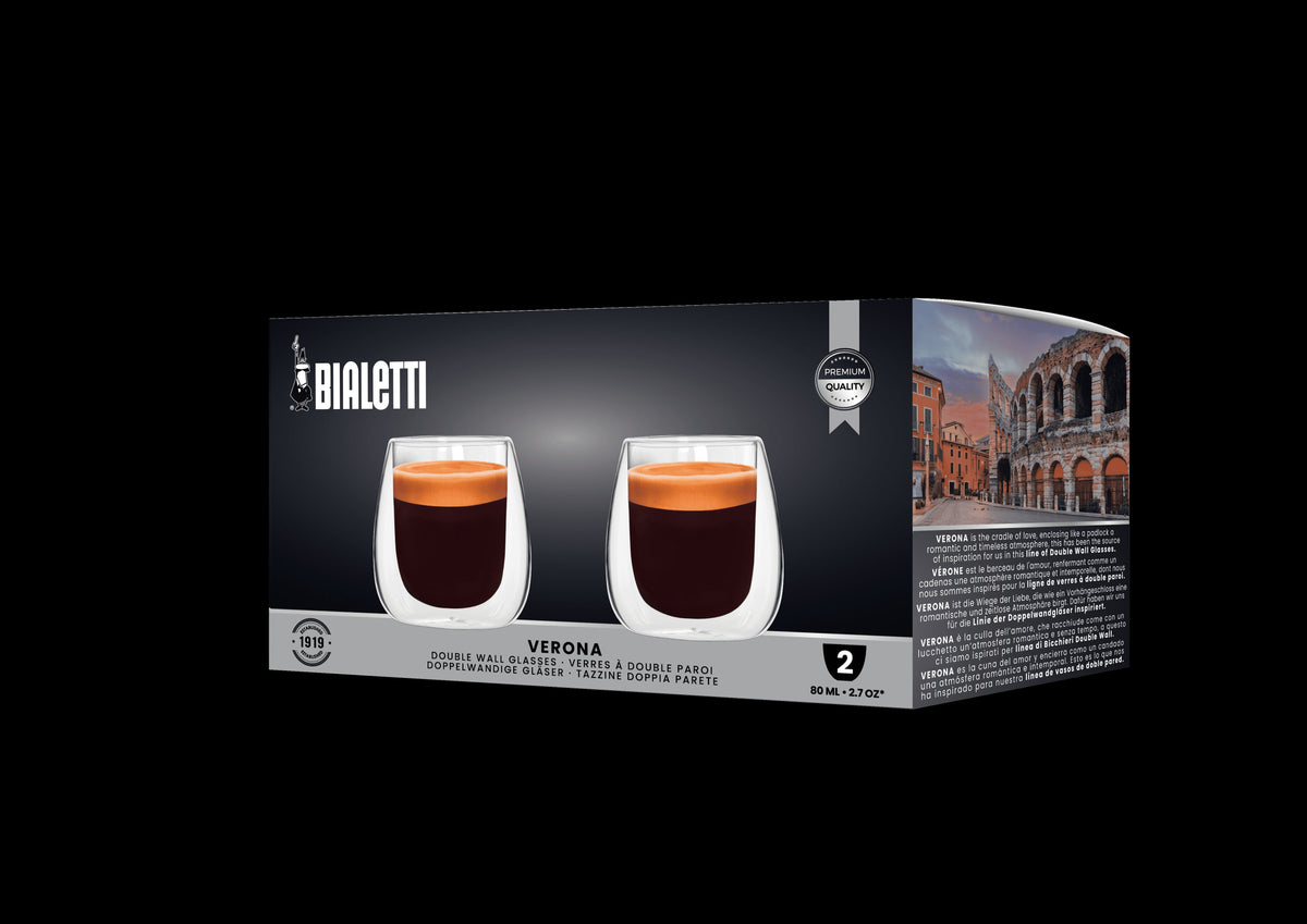 Bialetti Verona Double Wall 2.75 oz Set of 2 Glasses