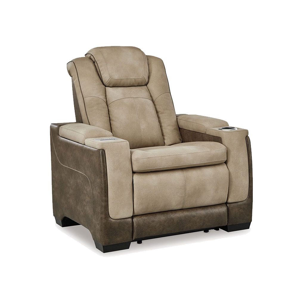 Camille Power Reclining Sofa, Loveseat, and Recliner – Brown