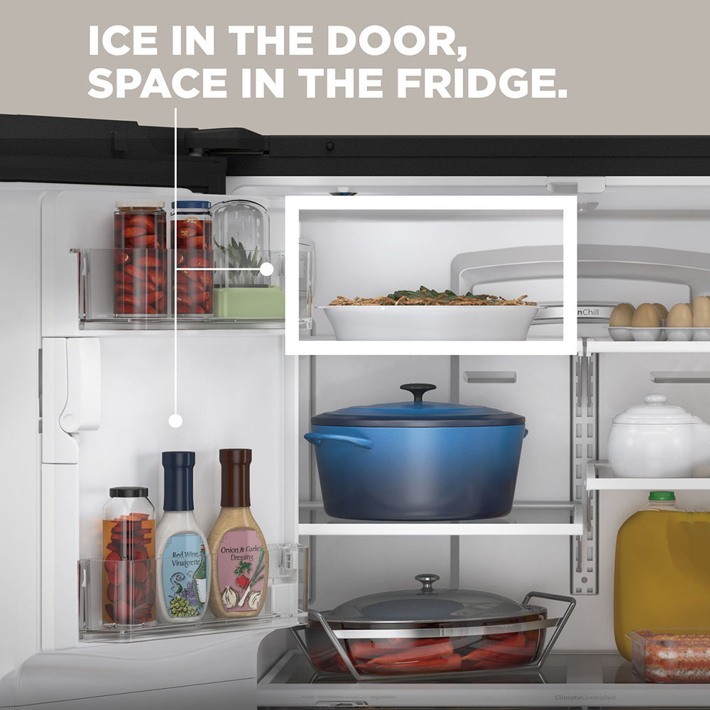 22.1 CuFt Counter-Depth Smart French-Door Refrigerator in Black Slate