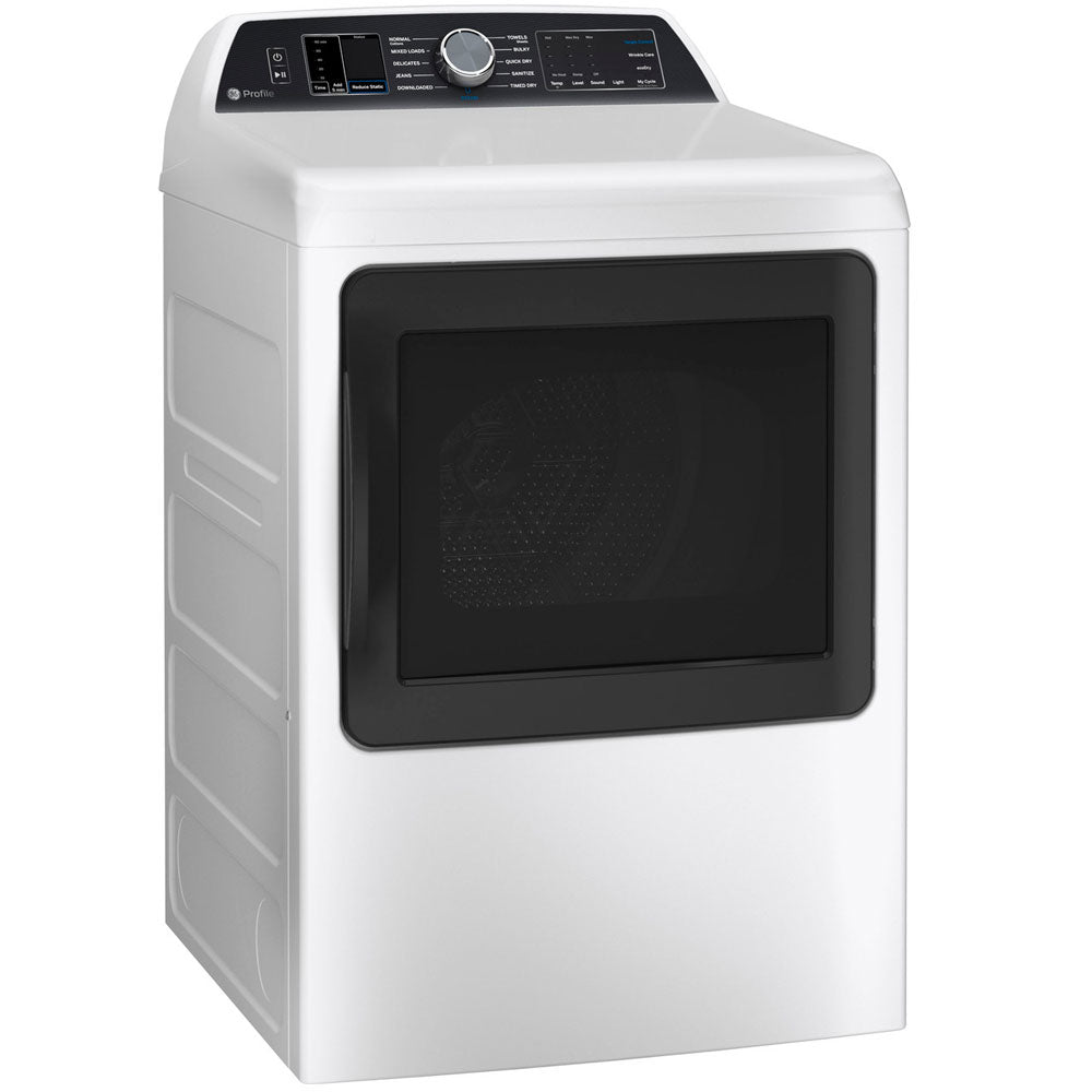 7.4 CuFt Smart Steam Sanitize White Gas Dryer with Sensor Dry