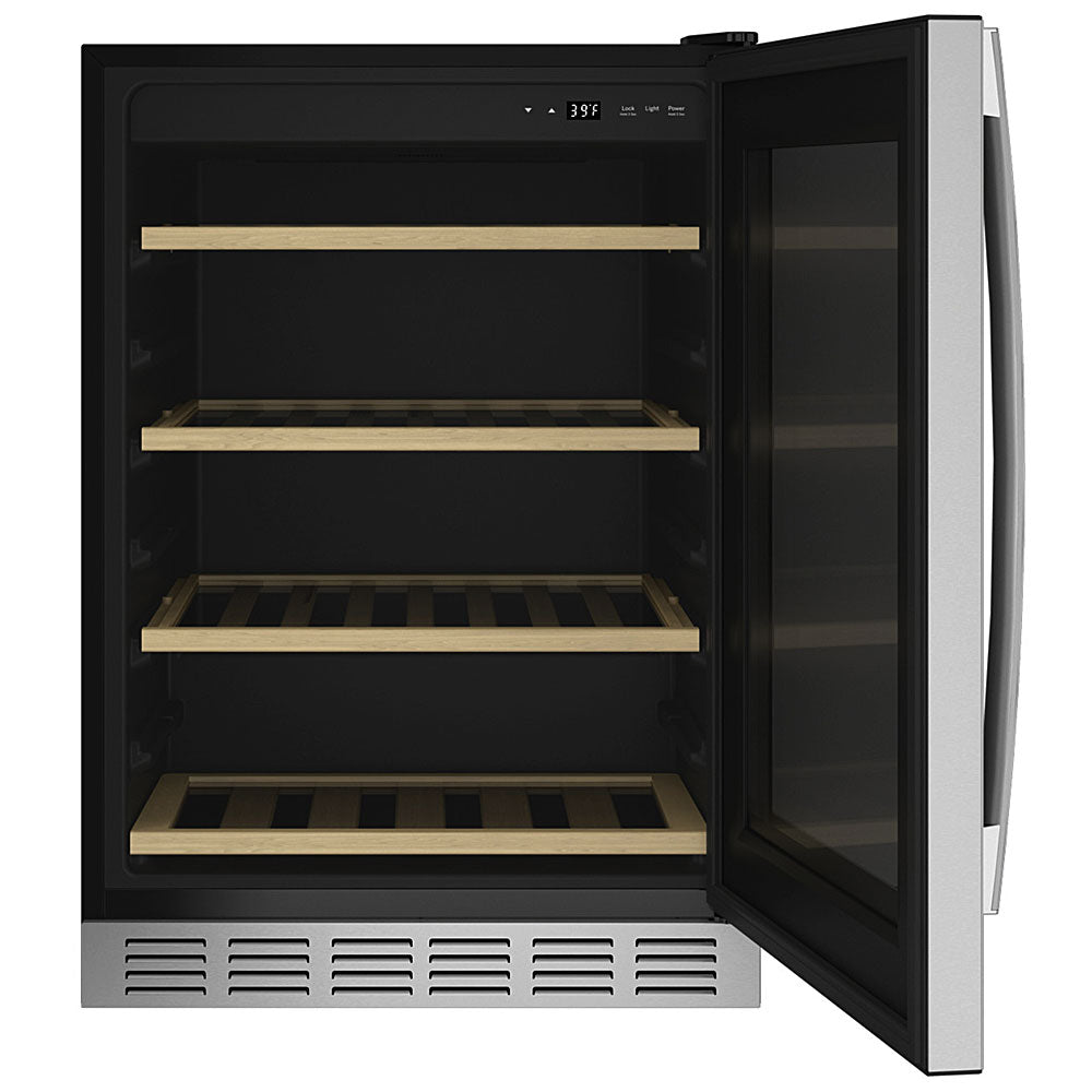 5.1 CuFt 155 Can/52-Bottle Beverage Center in Stainless Steel