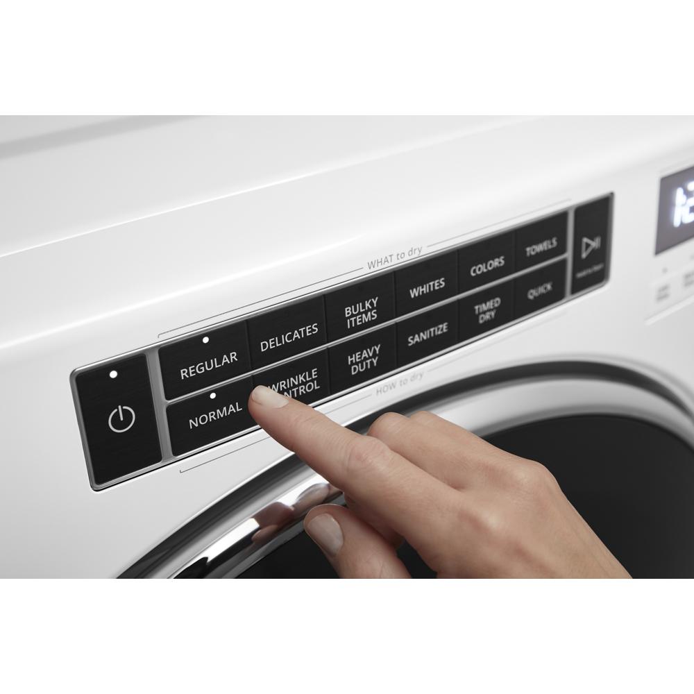 7.4 CuFt Stackable Vented Front-Load Electric Dryer In White With Steam Cycles
