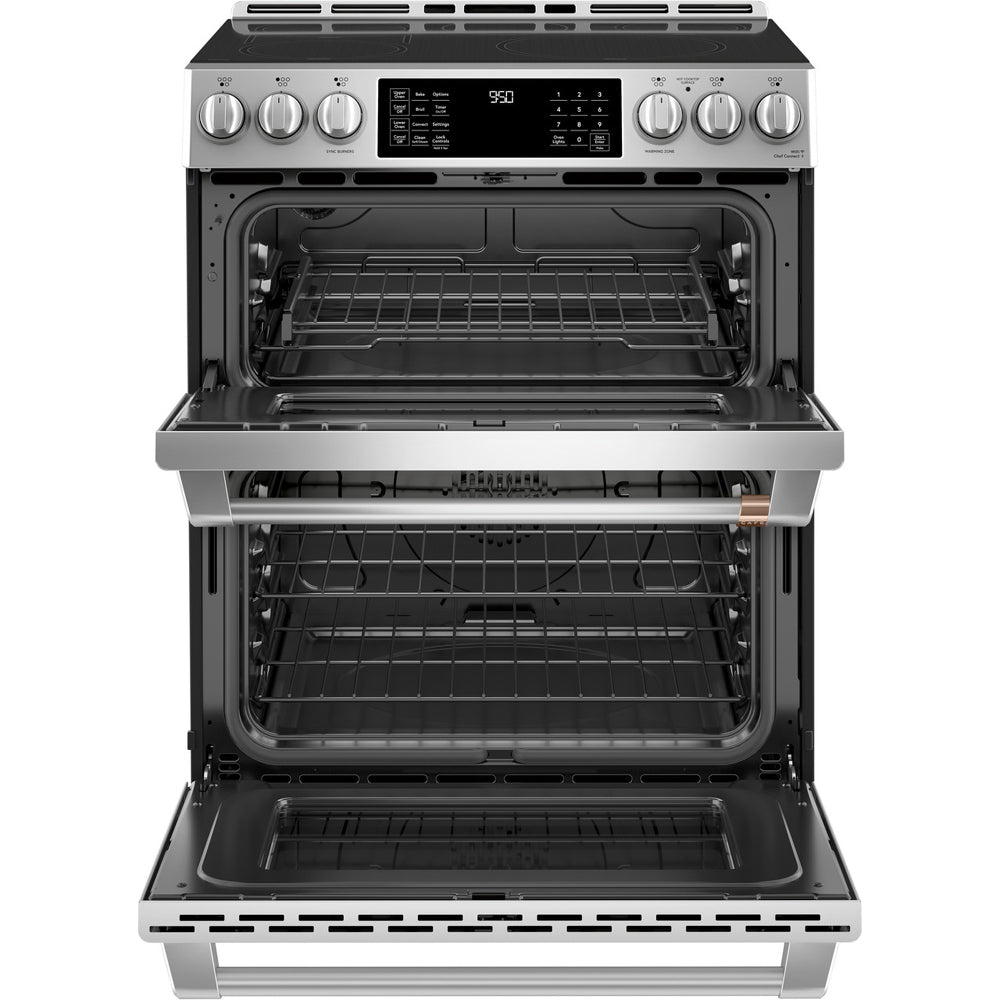 6.7 CuFt Smart Convection Slide-In Double Oven Range in Stainless Steel