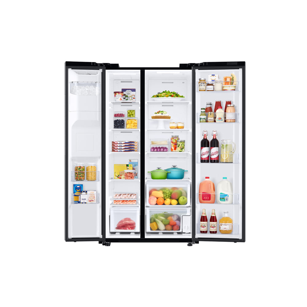 27.4 Cu-Ft Large Capacity Side-By-Side Refrigerator in Black Stainless