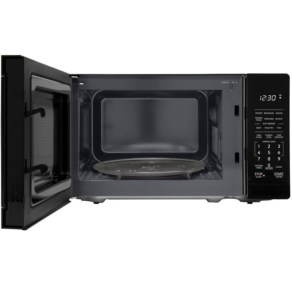 0.7 CuFt 700W Countertop Microwave in Black