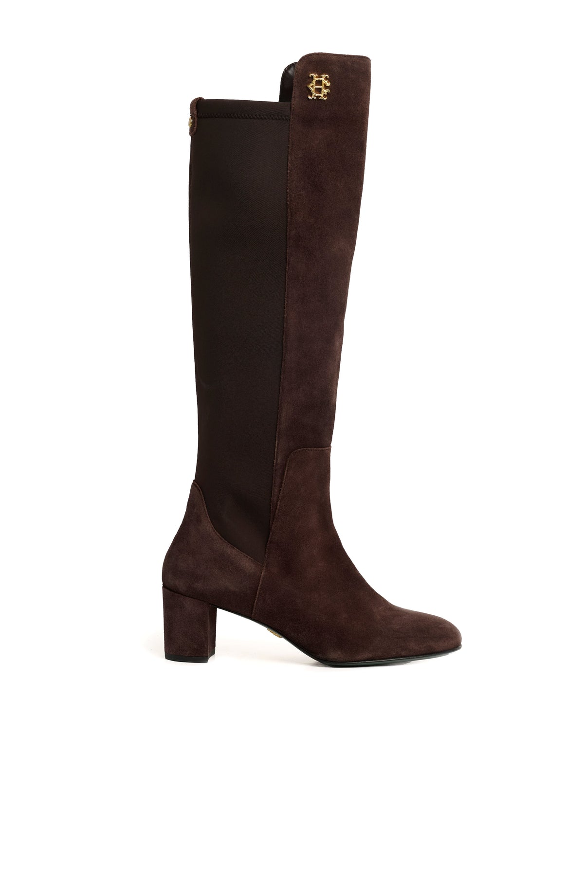 Albany Mid Heel Boot (Chocolate Suede)