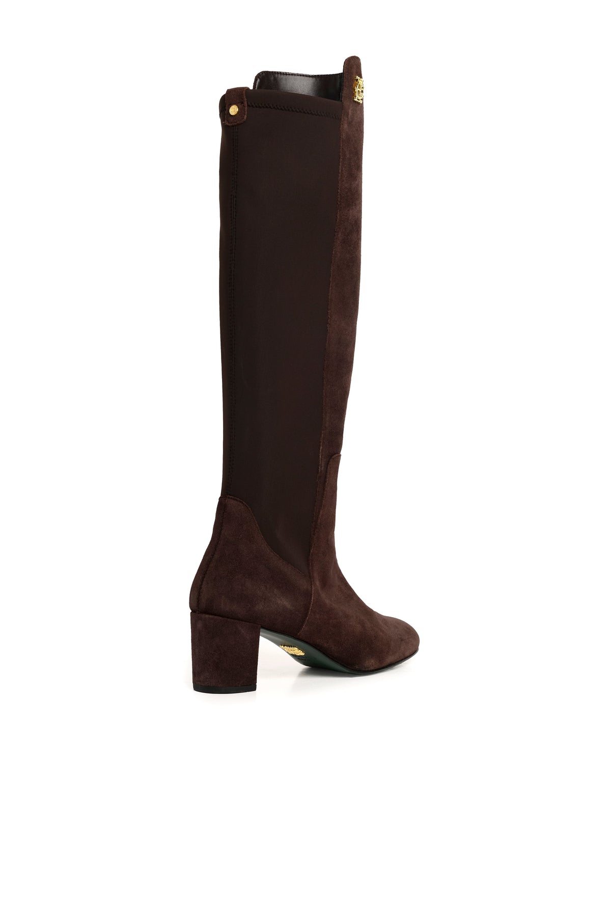 Albany Mid Heel Boot (Chocolate Suede)