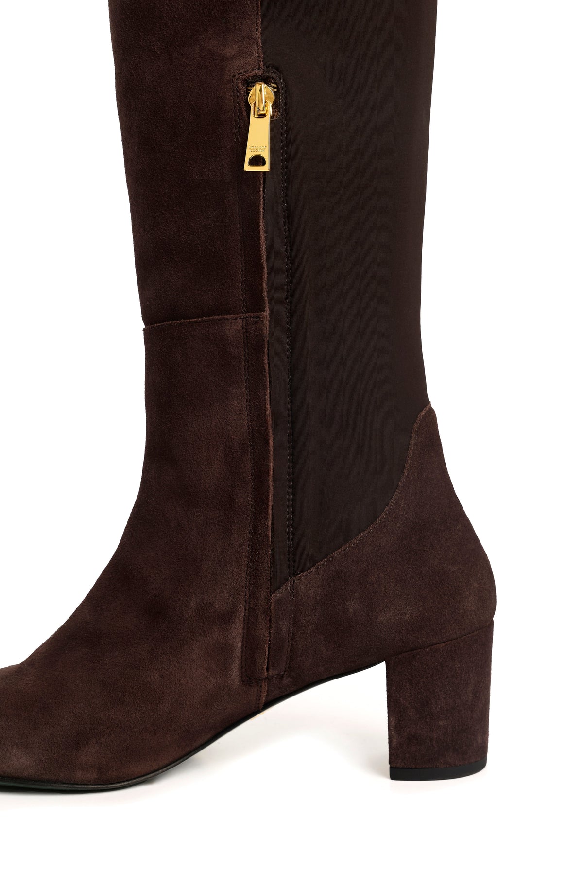 Albany Mid Heel Boot (Chocolate Suede)