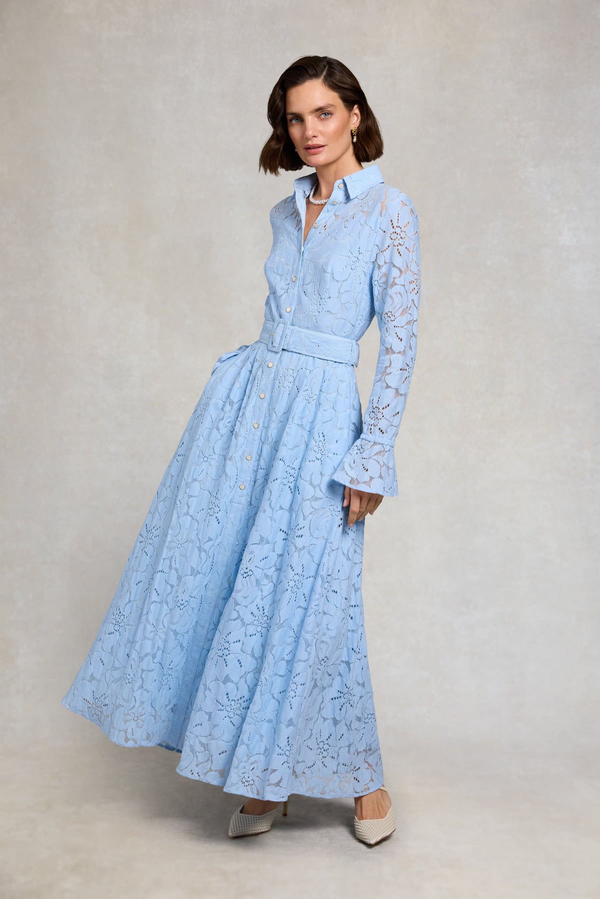 Annabel Lace Dress (Pale Blue)
