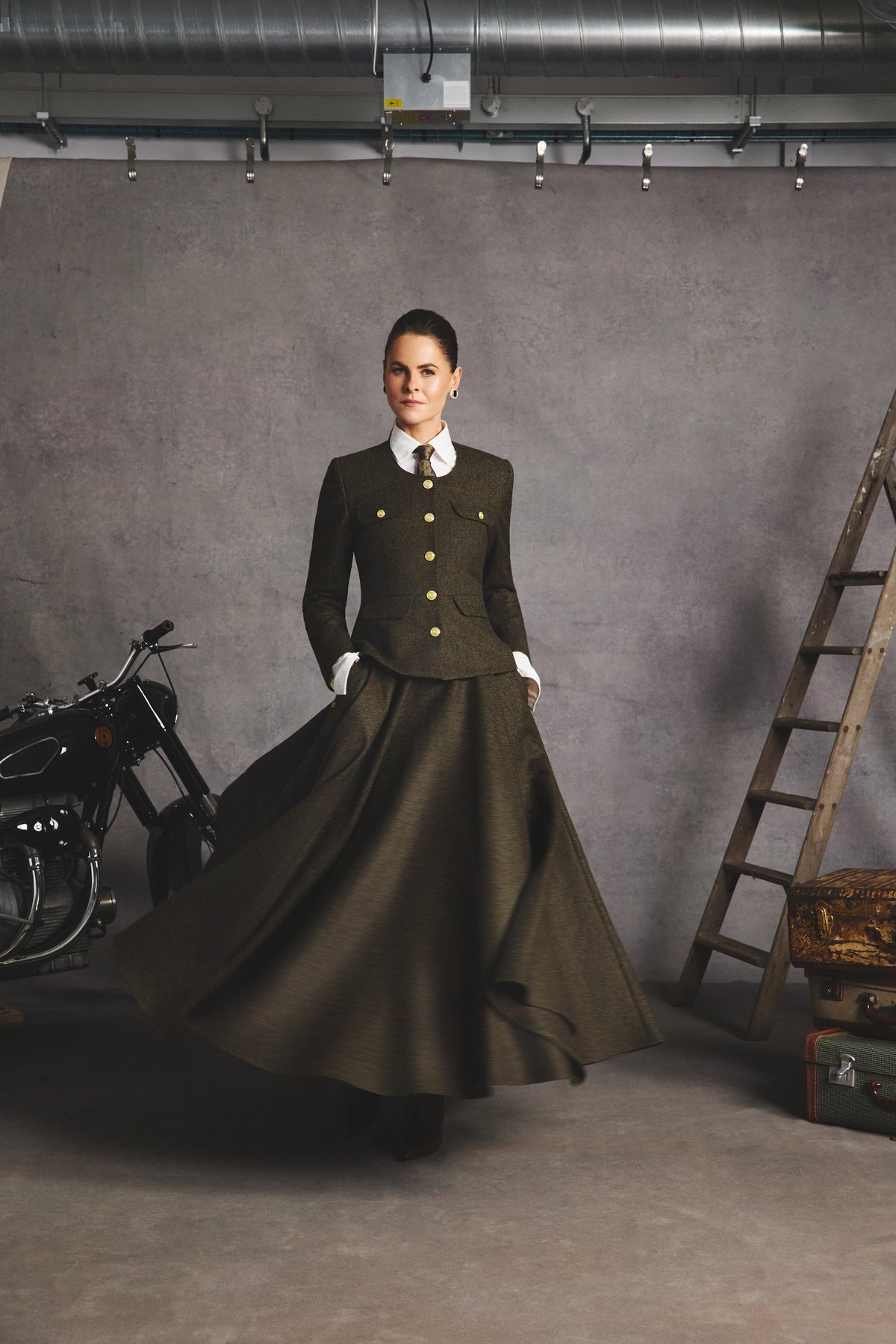 Jade Holland Cooper (Dark Green Herringbone)