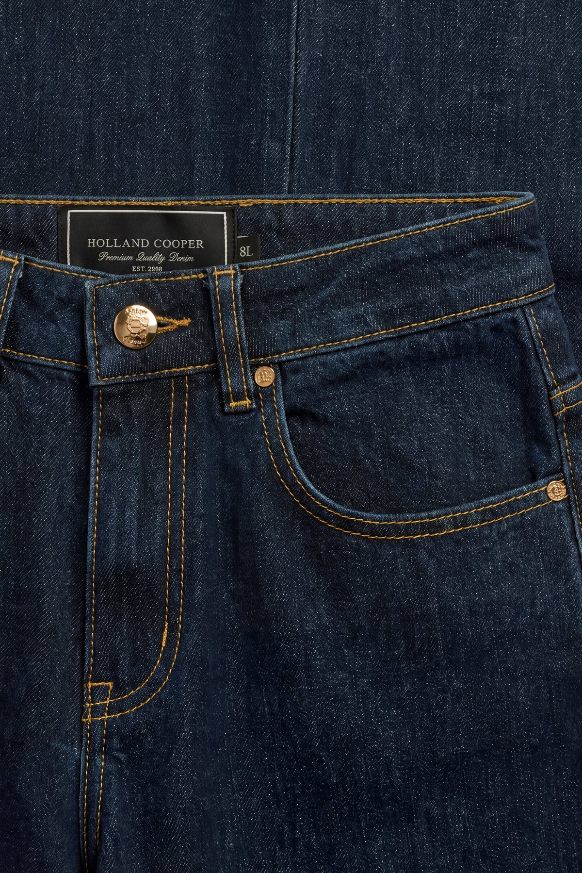Mid Rise Straight Cropped Jean (Dark Wash)
